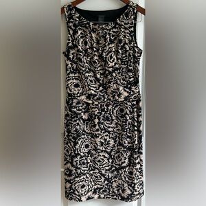 Vintage Y2K Floral Black and Cream Mini Dress